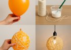 Como Fazer Luminária com Barbante e Bexiga: Passo a Passo DIY
